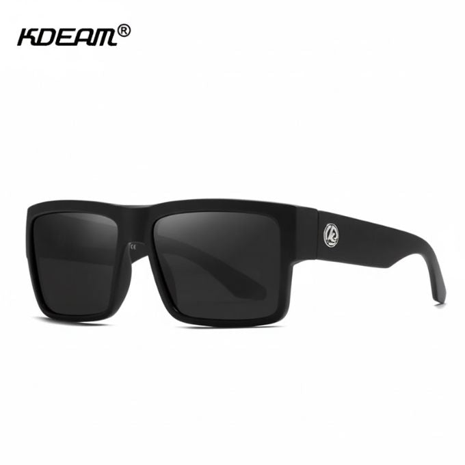 Óculos Polarizado Aço Inox, Square e All Black Unissex | KDEAM KD093